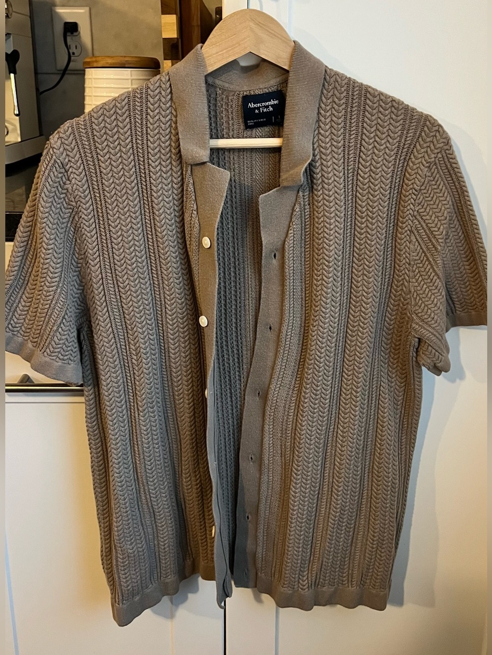 Abercrombie Men’s Knit Polo Sz L
